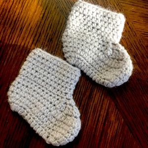 Knitted little boots